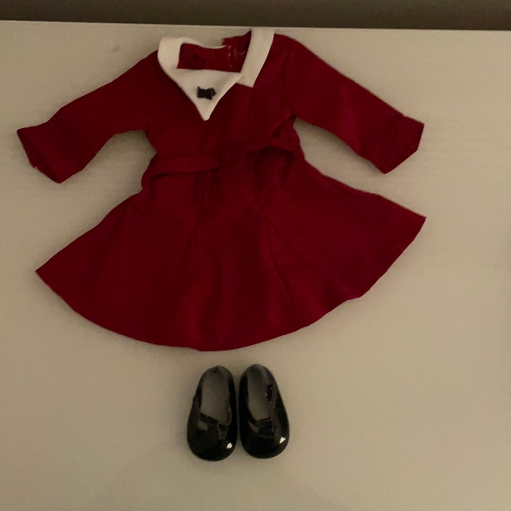 American girl doll kit’s holiday dress outfit